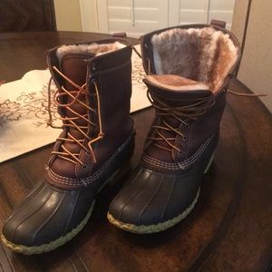 Men’s LL Bean shearling lined 10” boots